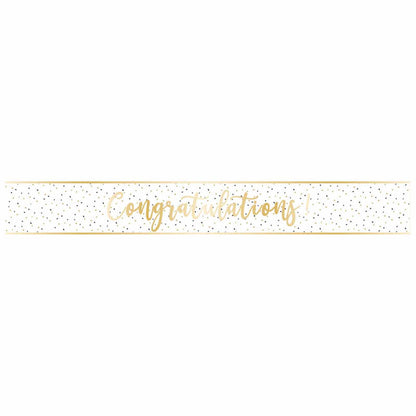 Congratulations Gold Foil Banner - 2.7m