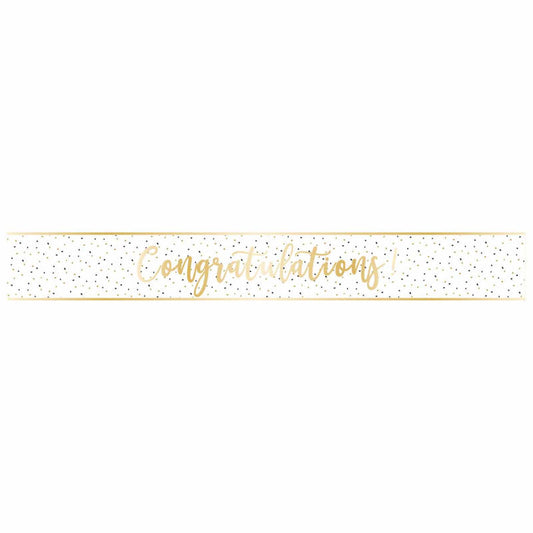 Congratulations Gold Foil Banner - 2.7m