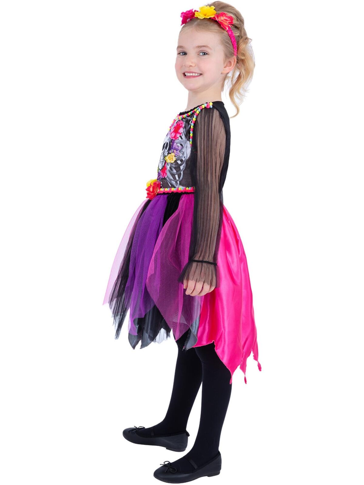 Day of the Dead Pom-Pom Kid's Costume