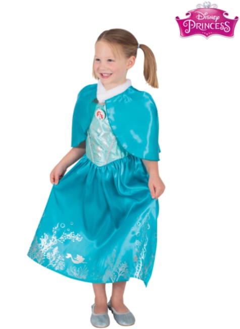 Ariel Little Mermaid Deluxe Winter Cloak Kid's Costume