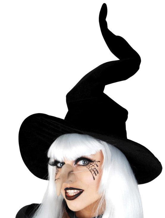 Black Velvet Wired Witch Hat