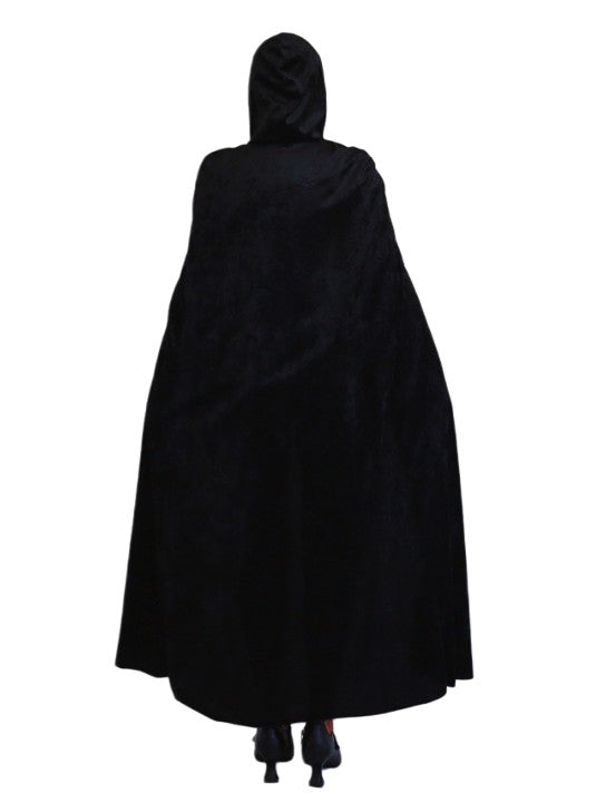 Black Velvet Hooded Cape