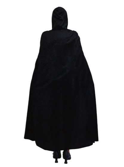 Black Velvet Hooded Cape