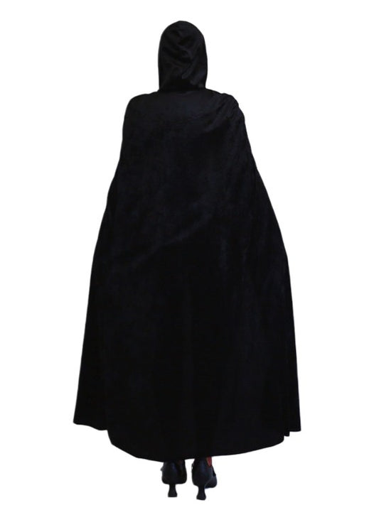 Black Velvet Hooded Cape
