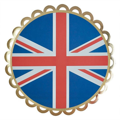 Coronation Party Union Jack Paper Plates - 8Pk