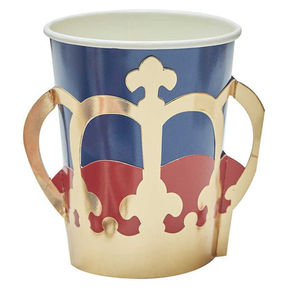 Coronation Party Union Jack Paper Cups - 8 Pk