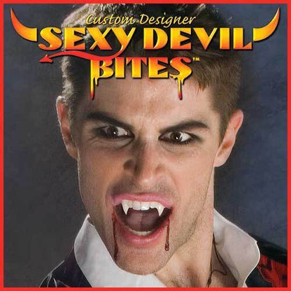 Sexy Devil Bites Vampire Fangs