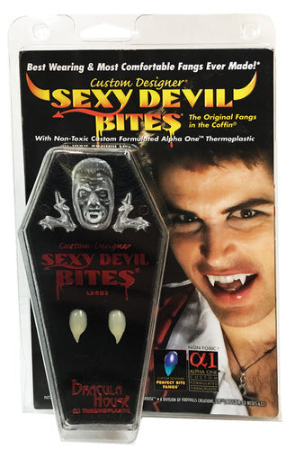 Sexy Devil Bites Vampire Fangs