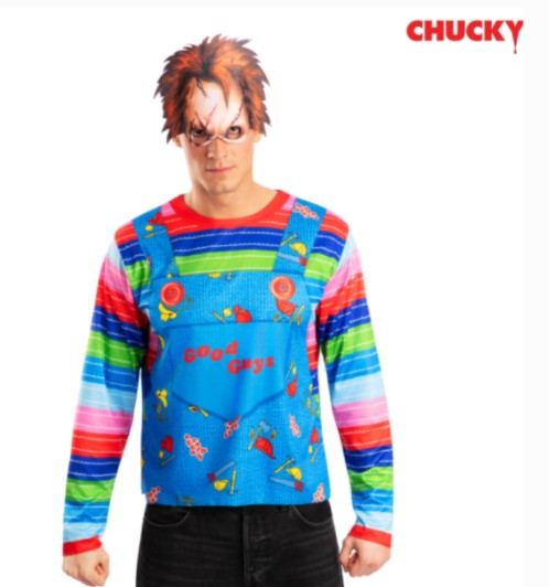 Chucky Adult Costume Top & Mask