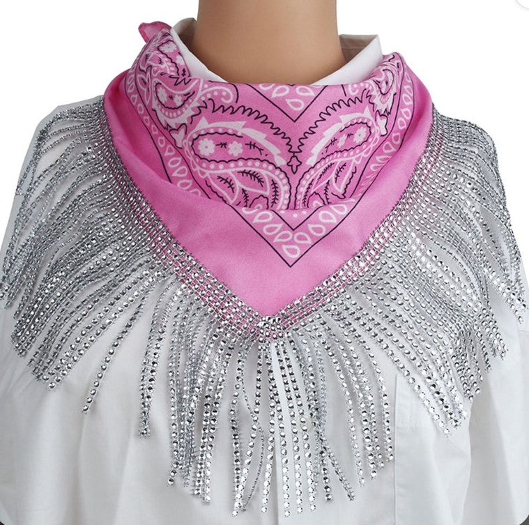 Cowgirl Bandana - Pink Rhinestone