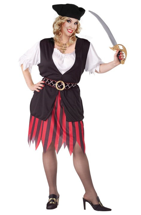 Curvy Pirate Woman Adult Costume