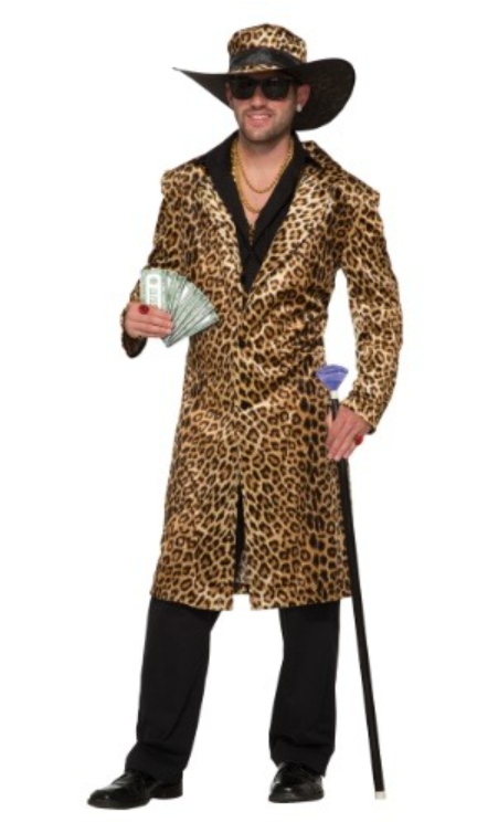Disco Pimp Leopard Hat & Coat