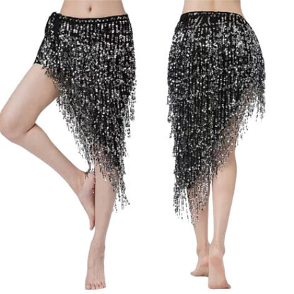 Disco Festival Silver Sequin Wrap