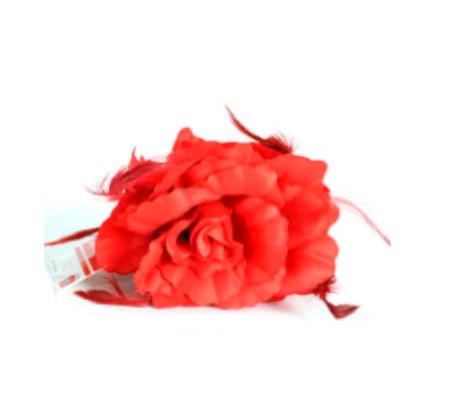 Dolly Large Red Flower Hair Claw Clip