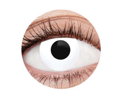 White Deranged Contacts - 12 Month Use Contact Lenses
