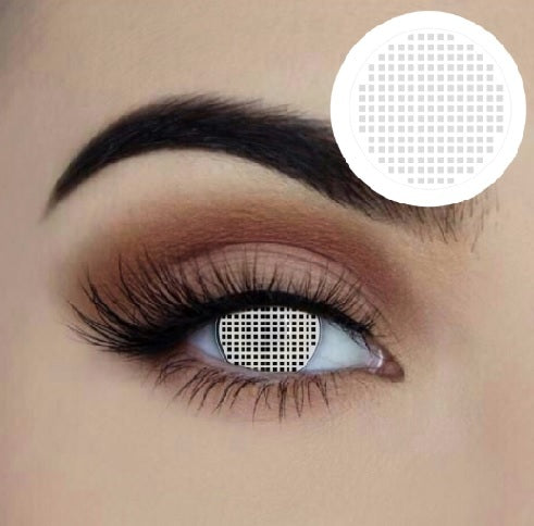 White Mesh Contacts - 12 Month Use Contact Lenses