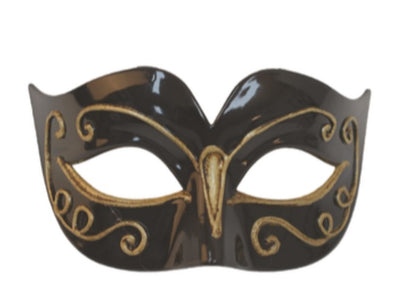 Elegant Black & Gold Masquerade Eye Mask