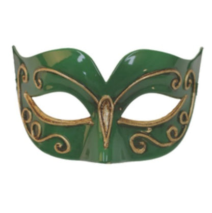 Elegant Green Gold Masquerade Eye Mask