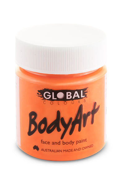 Global Face & Body Paint - Fluro Orange 45ml Tub