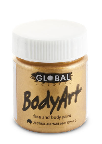 Global Face Body Paint - Metallic Gold 45ml Tub