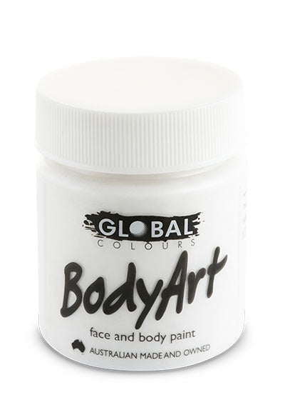 Global Face & Body Paint - White 45ml Tub