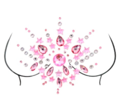 Festival Body Jewels - Pink Sun Rays