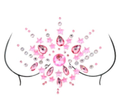 Festival Body Jewels - Pink Sun Rays