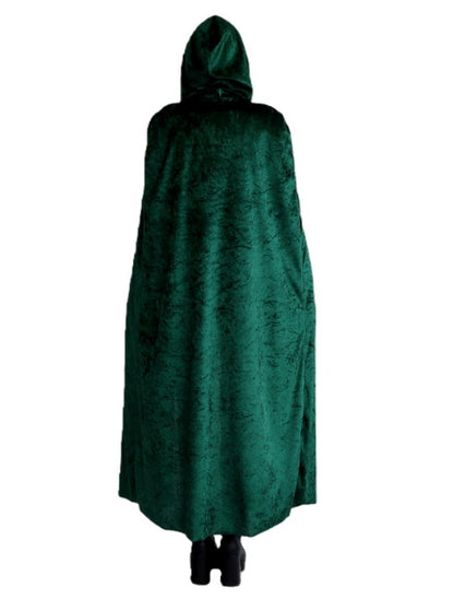 Green Velvet Hooded Cape