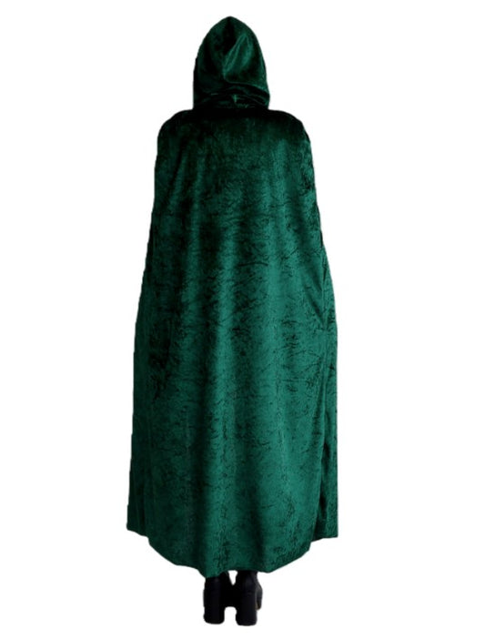 Green Velvet Hooded Cape