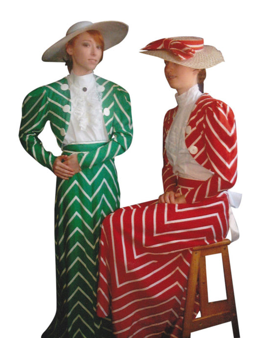 Edwardian Costume - Green & White Hire Costume*