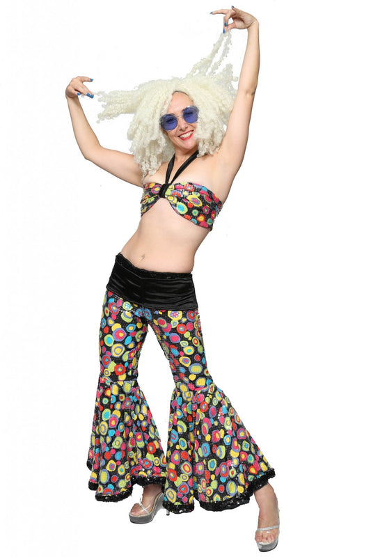 Crazy Diva - Circles & Sequins Pants Set Hire Costume*