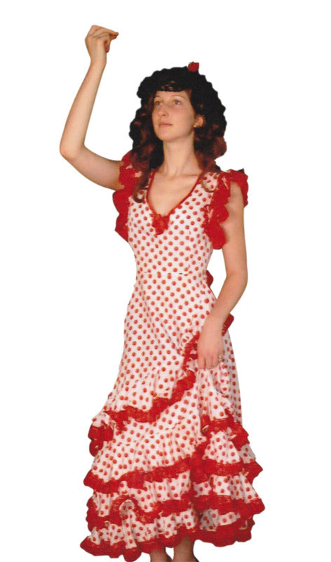 Flamenco - Red Polka Dot Dress Hire Costume*