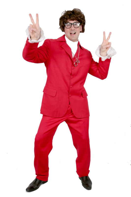 Austin Powers - Red Suit Hire Costume*