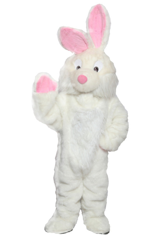 Easter Bunny Mascot - Full Face 1 - White Hire Costume*