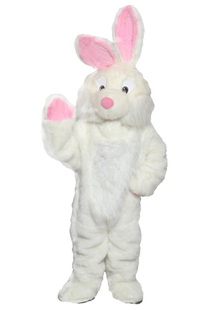 Easter Bunny Mascot - Full Face 1 - White Hire Costume*