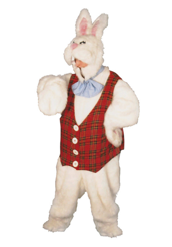 Easter Bunny Mascot - Open Face - White Hire Costume*