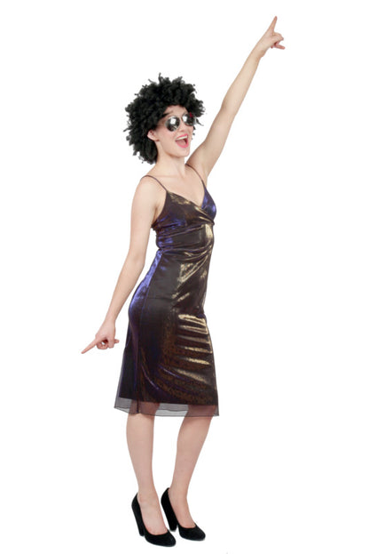 Disco Glam Dress - Gold Hire Costume*