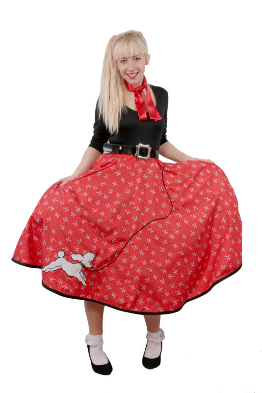 1950s Poodle Skirt Girl - Red Polka Dot Hire Costume*