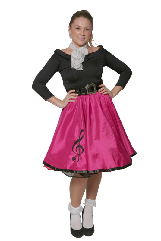 1950s Poodle Skirt Girl - Hot Pink Hire Costume*