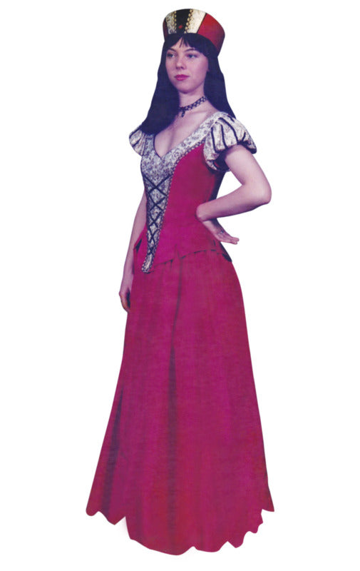 RenaissanceQueen - Red Satin 2 Piece Hire Costume*