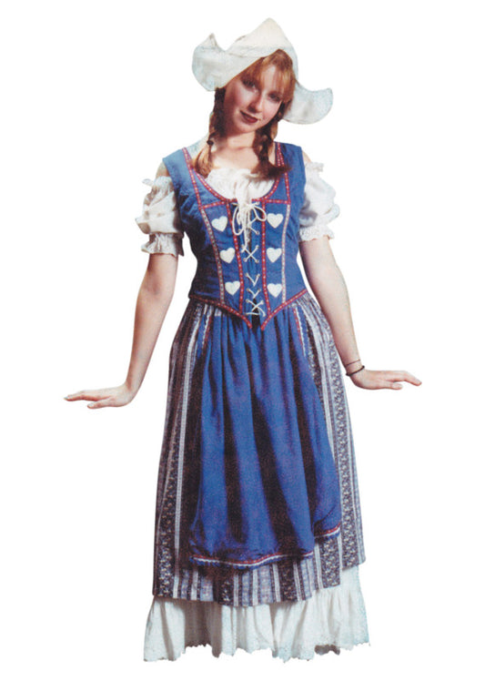Milkmaid - Long Blue Hire Costume*