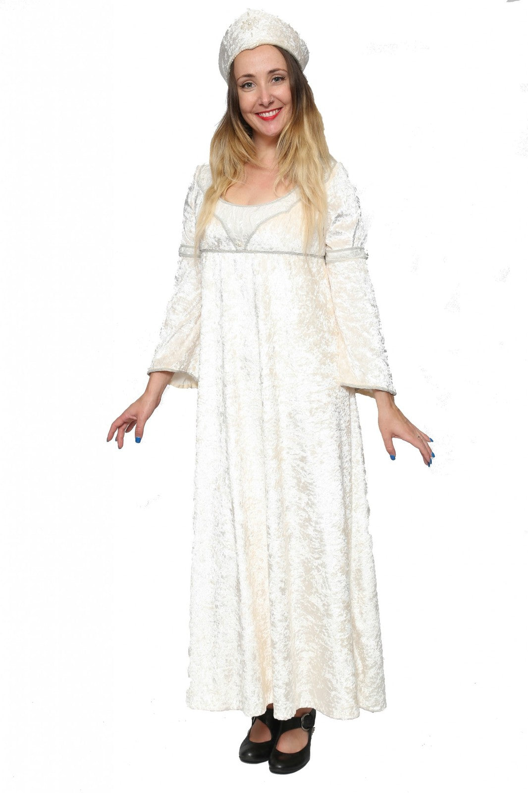 Medieval Costume - White Velvet Gown Hire Costume*