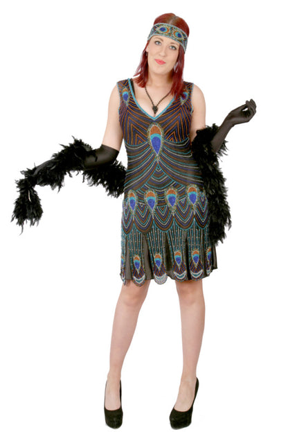 Deluxe Flapper - Peacock Vixen Hire Costume*