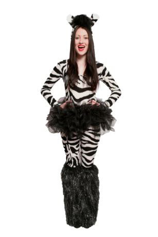 Sexy Zebra Bodysuit Hire Costume*