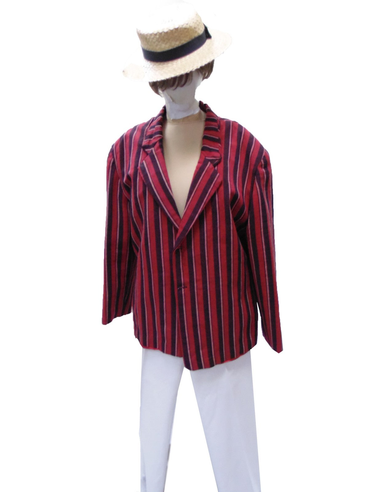 Dapper 1920s Gent - Red & Black Stripe Hire Costume*