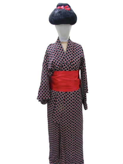 Japanese Kimono - Black & Red Hire Costume*