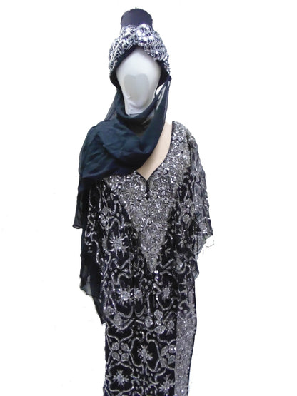 Arabian Princess - Black & Silver Hire Costume*