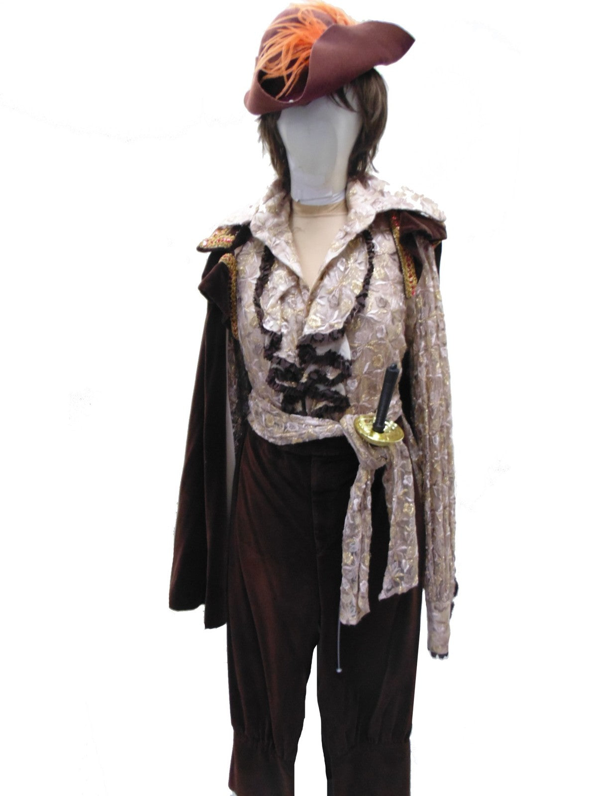 Renaissance Gentleman - Brown Velvet & Shot Gold Hire Costume*