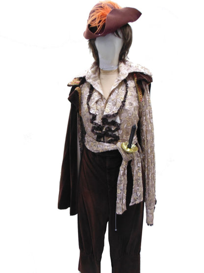 Renaissance Gentleman - Brown Velvet & Shot Gold Hire Costume*