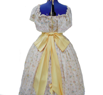 Victorian Costume - Yellow Floral Hire Costume*